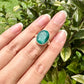 Elegant Emerald Sterling Silver Ring Size 6.5 - Natural Gemstone Ring for Healing, Fashion, and Gift Giving