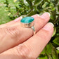 Elegant Emerald Sterling Silver Ring Size 6.5 - Natural Gemstone Ring for Healing, Fashion, and Gift Giving