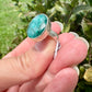 Elegant Emerald Sterling Silver Ring Size 6.5 - Natural Gemstone Ring for Healing, Fashion, and Gift Giving