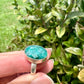 Elegant Emerald Sterling Silver Ring Size 6.5 - Natural Gemstone Ring for Healing, Fashion, and Gift Giving