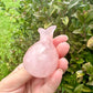 Rose Quartz Whale Carving, Elegant and Heartwarming Decor, Perfect for Home or Office, Unique Gift for Whale Lovers