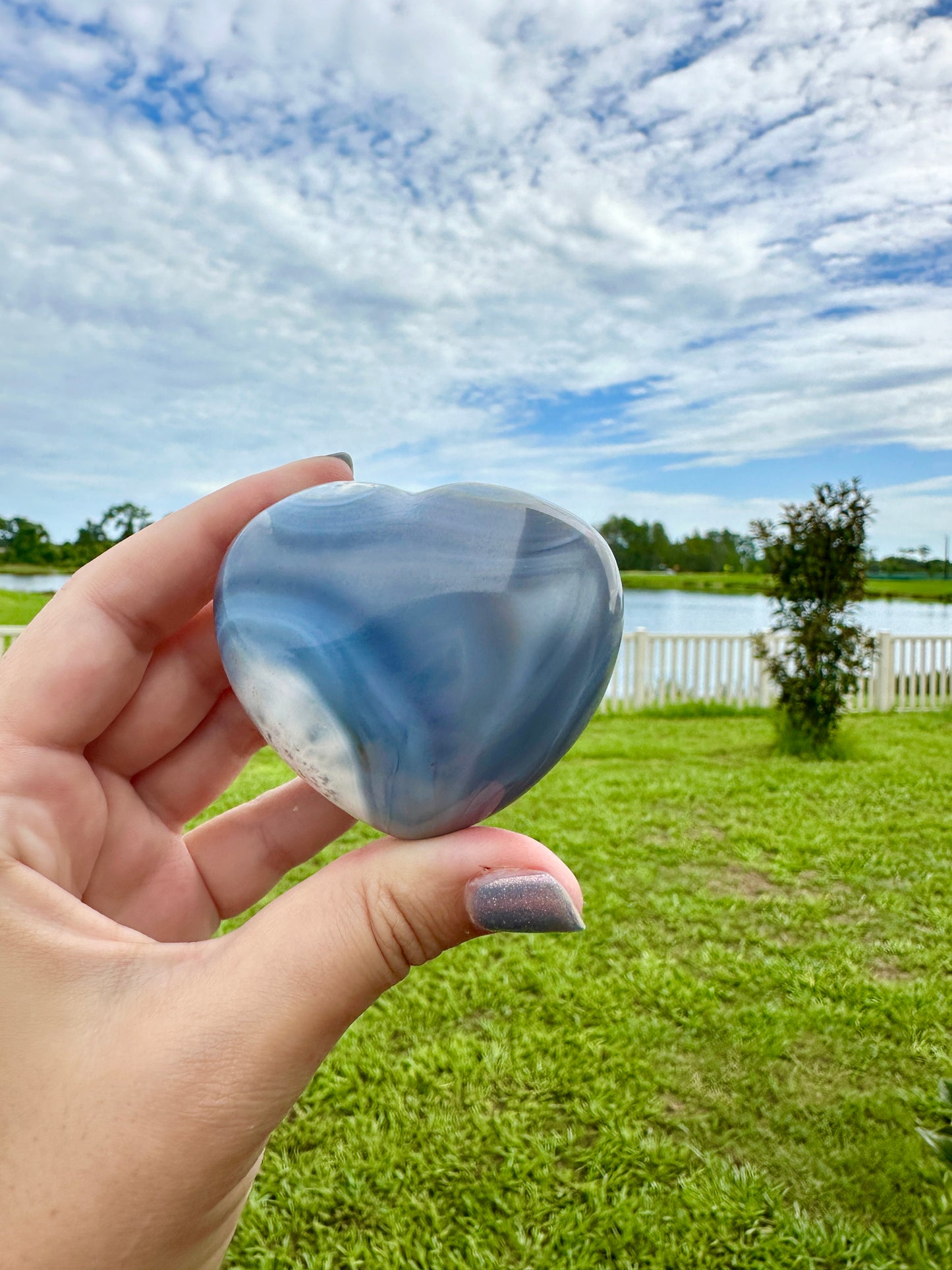 Orca Agate Heart - Dive into Emotional Healing and Oceanic Serenity, Perfect for Love and Calmness, Ideal for Meditation and Romantic Decor