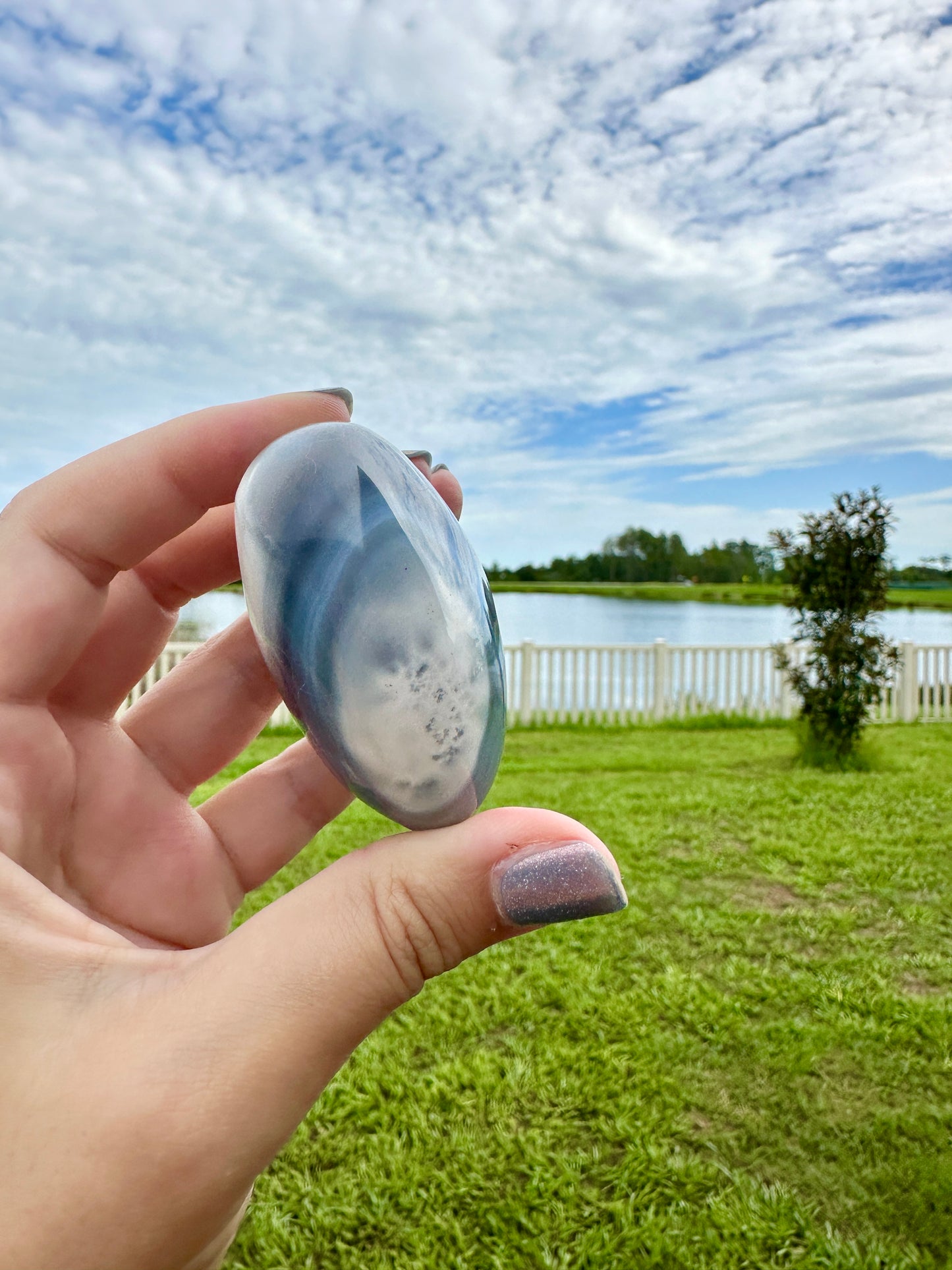 Orca Agate Heart - Dive into Emotional Healing and Oceanic Serenity, Perfect for Love and Calmness, Ideal for Meditation and Romantic Decor