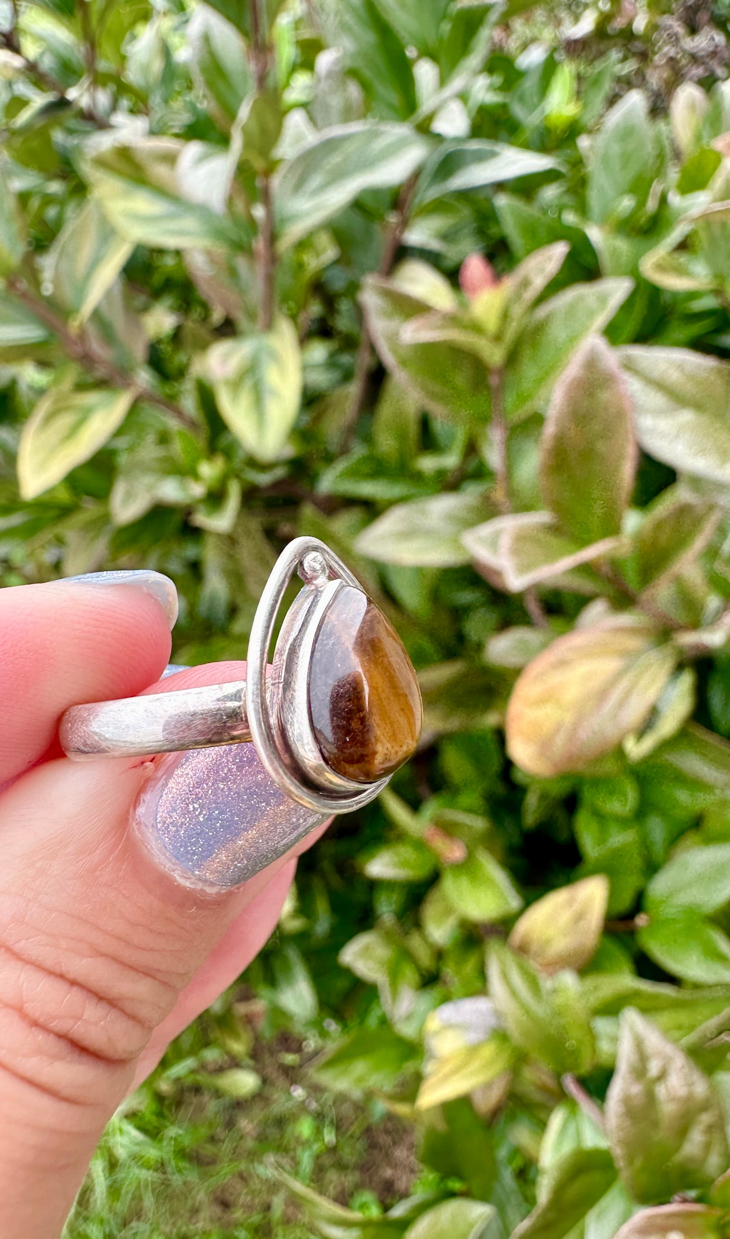 Tiger’s Eye Sterling Silver Ring, Bold and Stylish Design, Perfect for Men and Women, Size 10 Ring