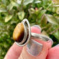 Tiger’s Eye Sterling Silver Ring, Bold and Stylish Design, Perfect for Men and Women, Size 10 Ring