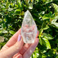 Clear Quartz Flame Sculpture - Radiant Energy Amplifier for Clarity, Healing, and Spiritual Growth, Perfect Home Decor