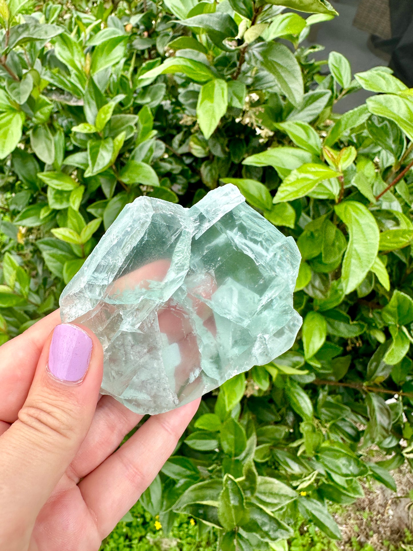 Radiant Fluorite Slab with Stand