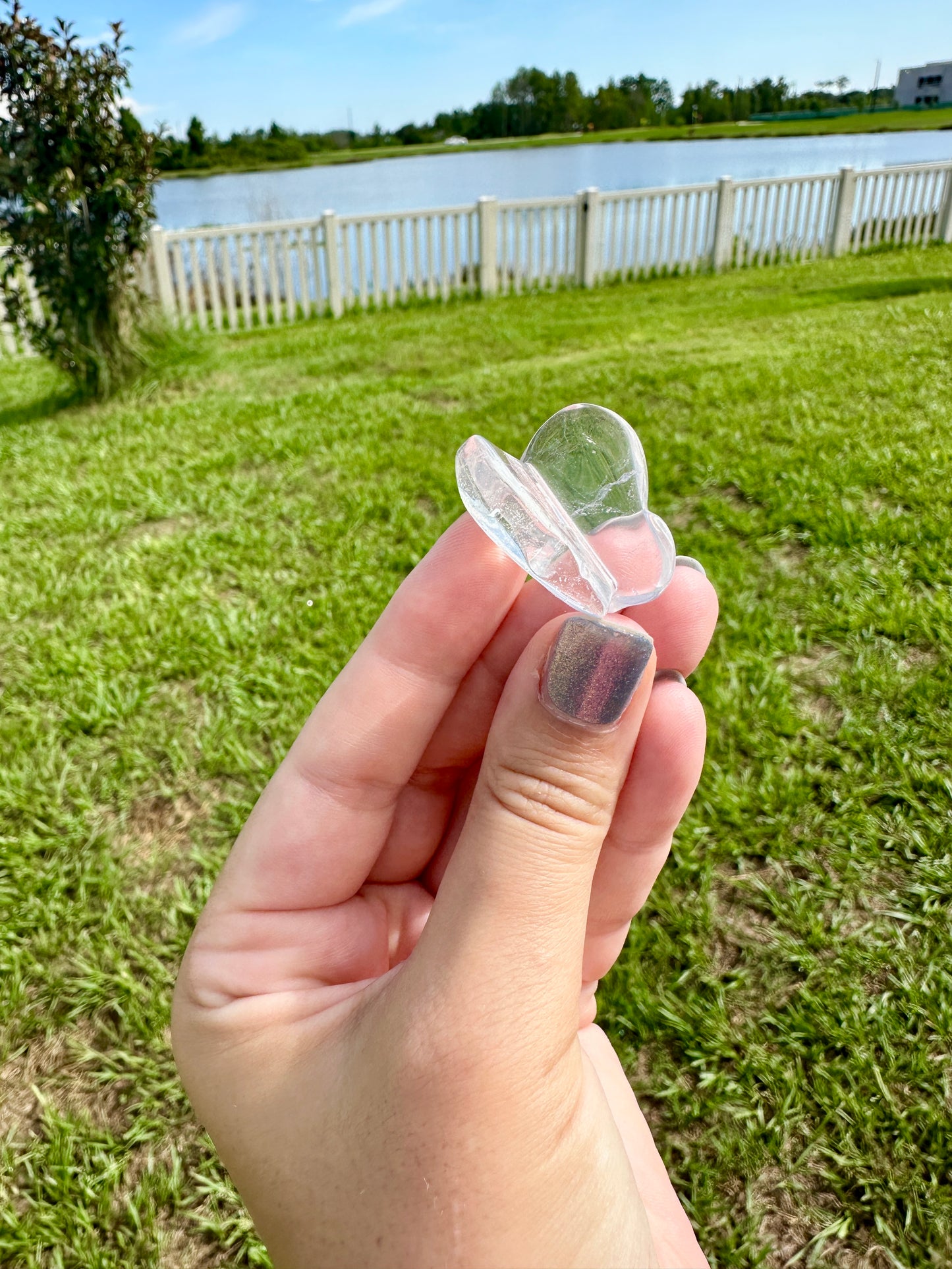 Clear Quartz Butterfly Carving, Elegant and Uplifting Decor, Perfect for Home or Office, Unique Gift for Butterfly Lovers