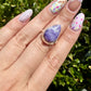 Morado Opal - Sterling Silver Size 7 Ring