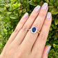 Sapphire Sterling Silver Ring Size 9.25 - Natural Gemstone Jewelry - Elegant Boho Style Statement Ring - Unique Gift for Her