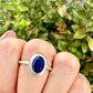 Sapphire Sterling Silver Ring Size 9.25 - Natural Gemstone Jewelry - Elegant Boho Style Statement Ring - Unique Gift for Her