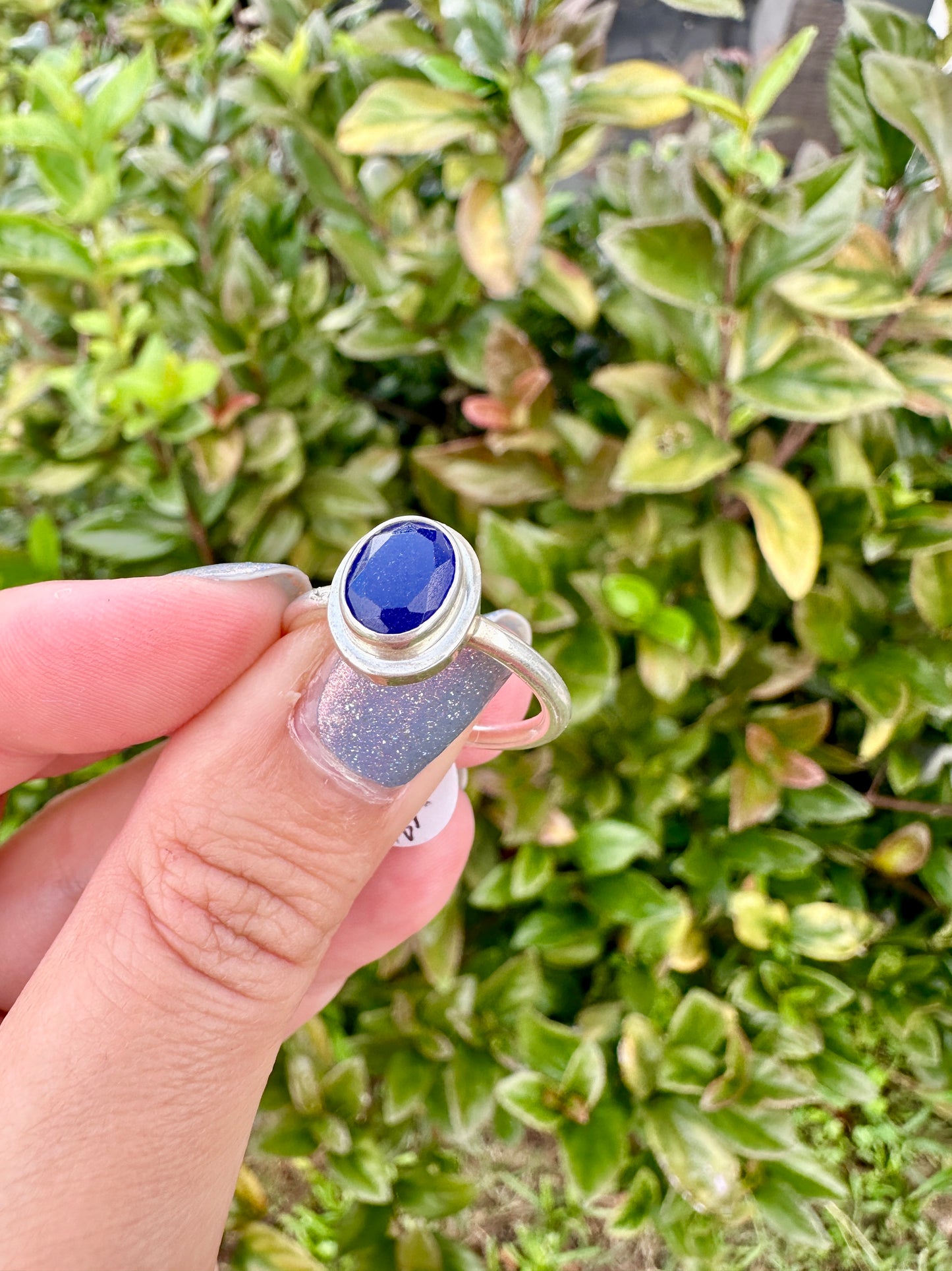 Sapphire Sterling Silver Ring Size 9.25 - Natural Gemstone Jewelry - Elegant Boho Style Statement Ring - Unique Gift for Her