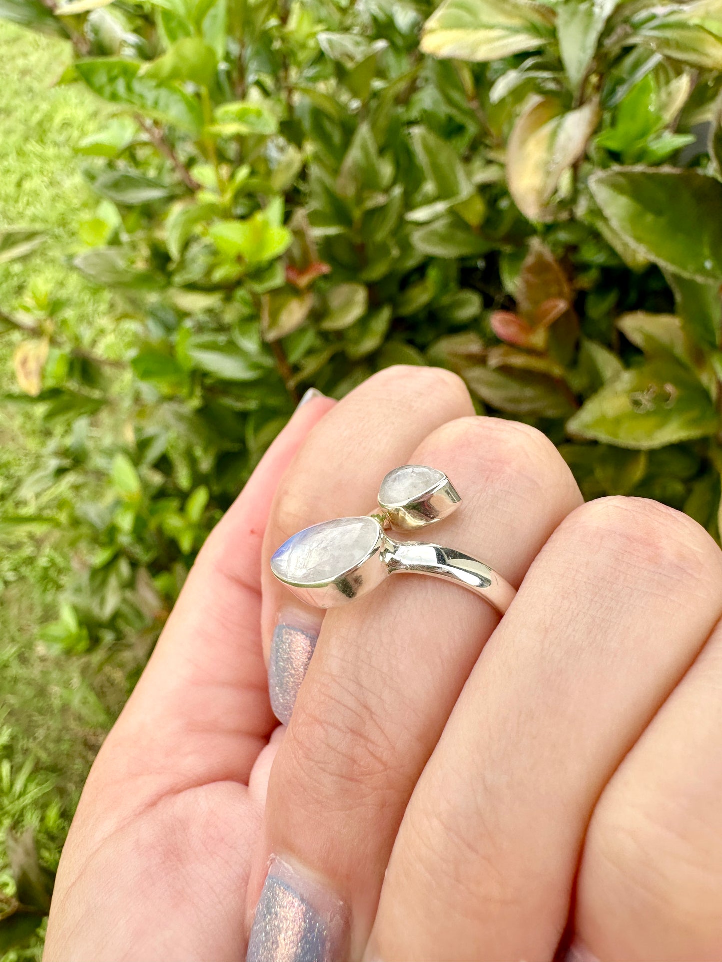 Sterling Silver Moonstone Ring Size 7, Captivating Gemstone Jewelry, Mystical Lunar Inspired Accessory, Unique Gift Idea