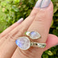 Sterling Silver Moonstone Ring Size 7, Captivating Gemstone Jewelry, Mystical Lunar Inspired Accessory, Unique Gift Idea