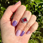 Ruby - Sterling Silver Ruby Ring - Size 6 Ring