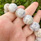 Ocean Jasper 14.7mm Bead Bracelet - Handmade Natural Gemstone Jewelry - Unique Healing Stone Bracelet - Boho Style Statement Piece