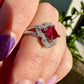 Ruby - Sterling Silver Ruby Ring - Size 6 Ring