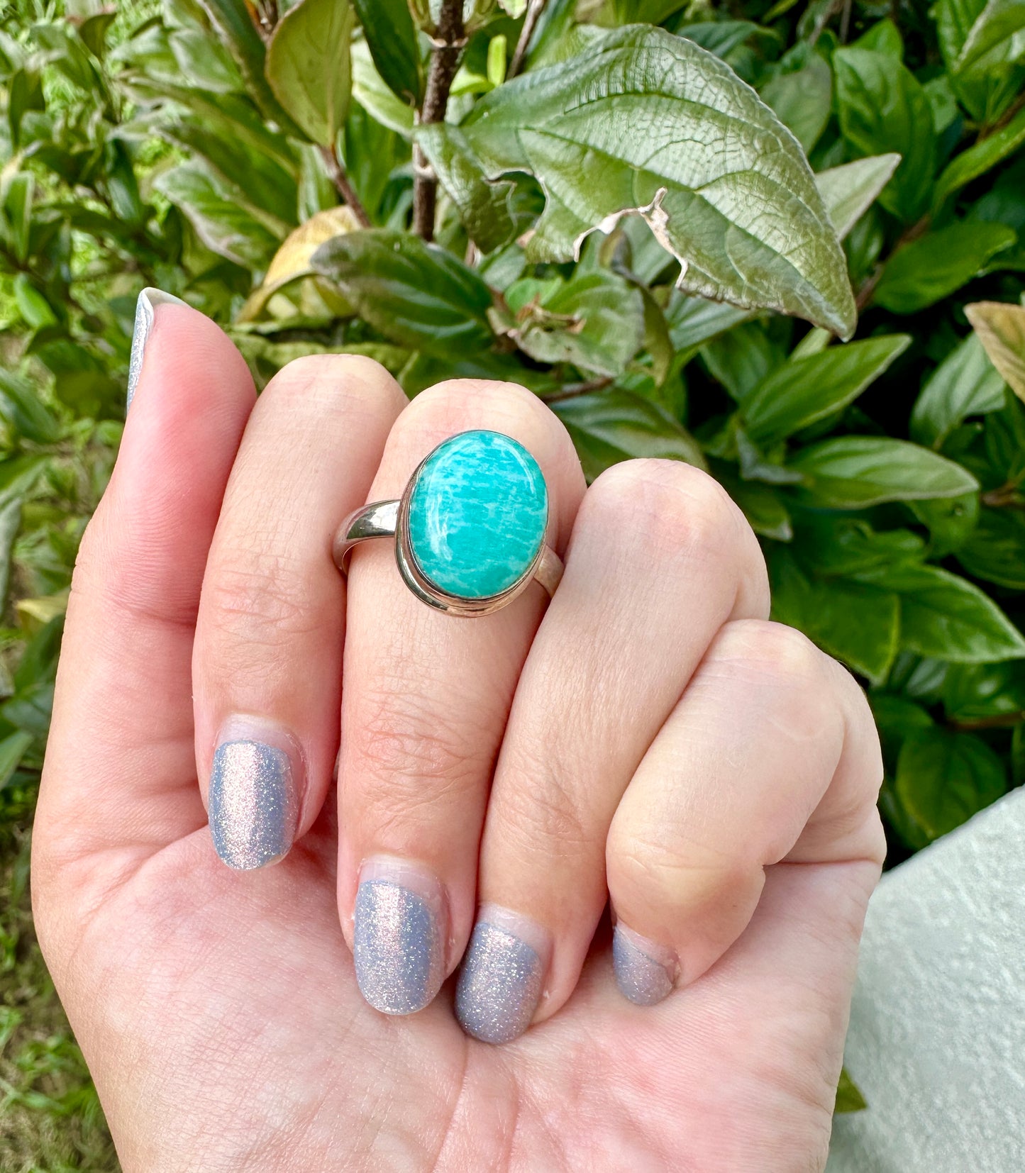 Stunning Amazonite Ring in Sterling Silver, Size 11 - Elegant Gemstone Jewelry, Perfect Gift for Special Occasions