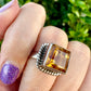 Citrine Ring Sterling Silver - Handcrafted Size 6 Citrine Gemstone Ring - Elegant Jewelry for Healing & Focus