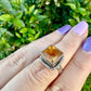 Citrine Ring Sterling Silver - Handcrafted Size 6 Citrine Gemstone Ring - Elegant Jewelry for Healing & Focus