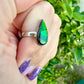 Radiant Size 6 Ammolite Ring in Sterling Silver - A Dazzling Display of Color, Perfect for Adding a Touch of Elegance to Any Outfit