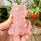 Rose Quartz Baby Dragon Carving - Natural Gemstone Decor - Unique Healing Stone Sculpture - Boho Style Home Accent