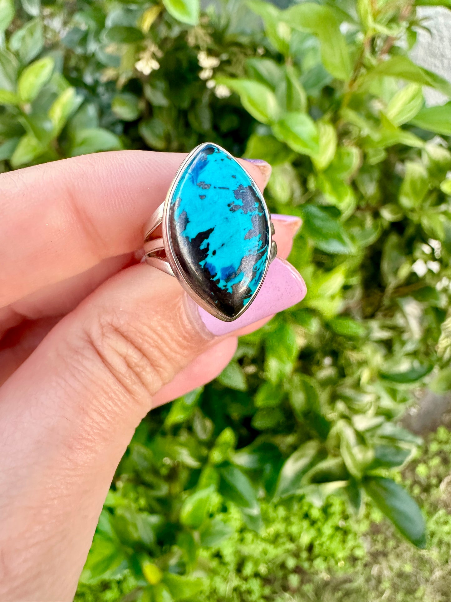 Exquisite Shattuckite Ring Size 6 - A Vibrant Statement of Intuition and Communication, Set in Elegant Design