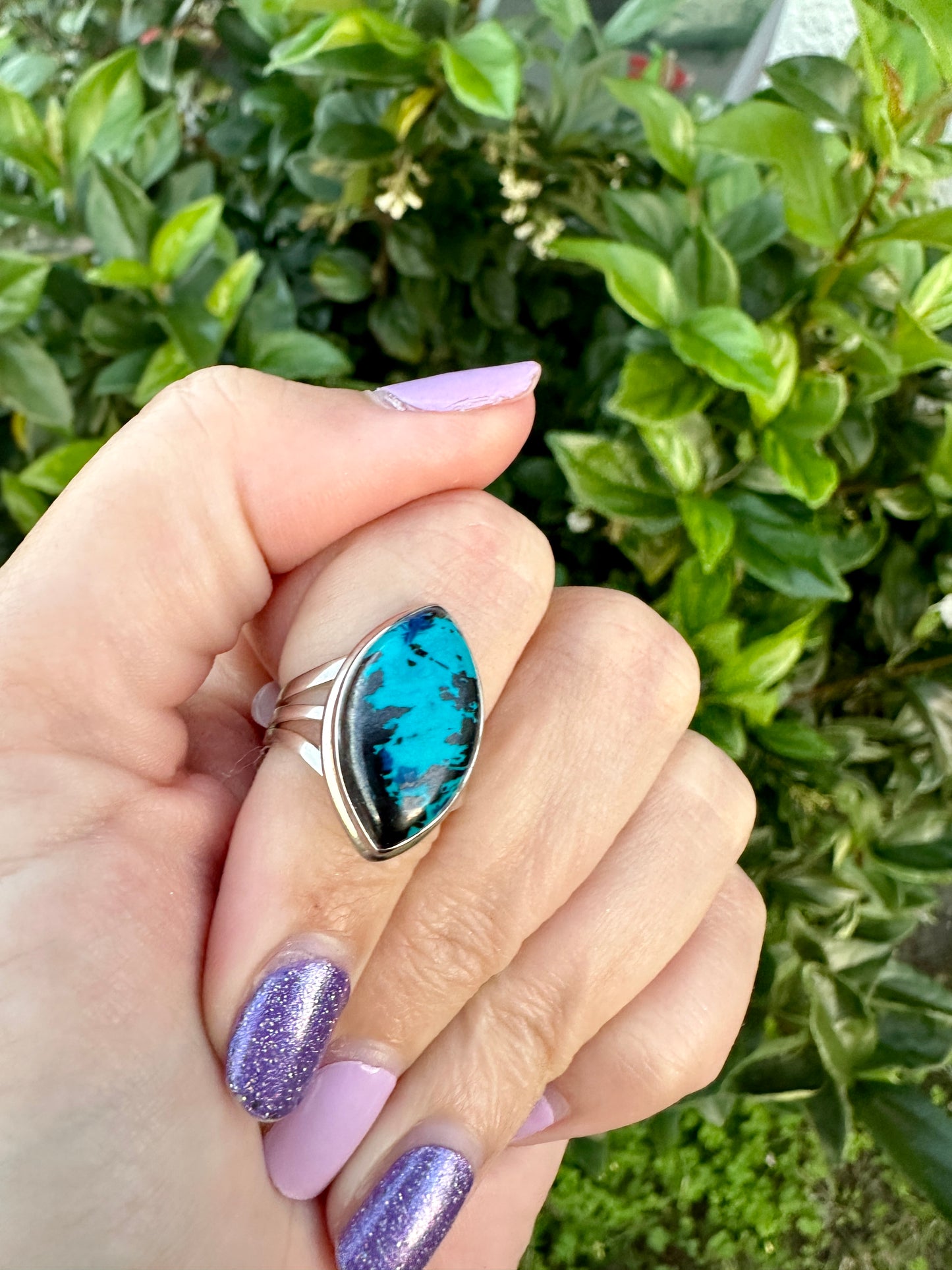 Exquisite Shattuckite Ring Size 6 - A Vibrant Statement of Intuition and Communication, Set in Elegant Design