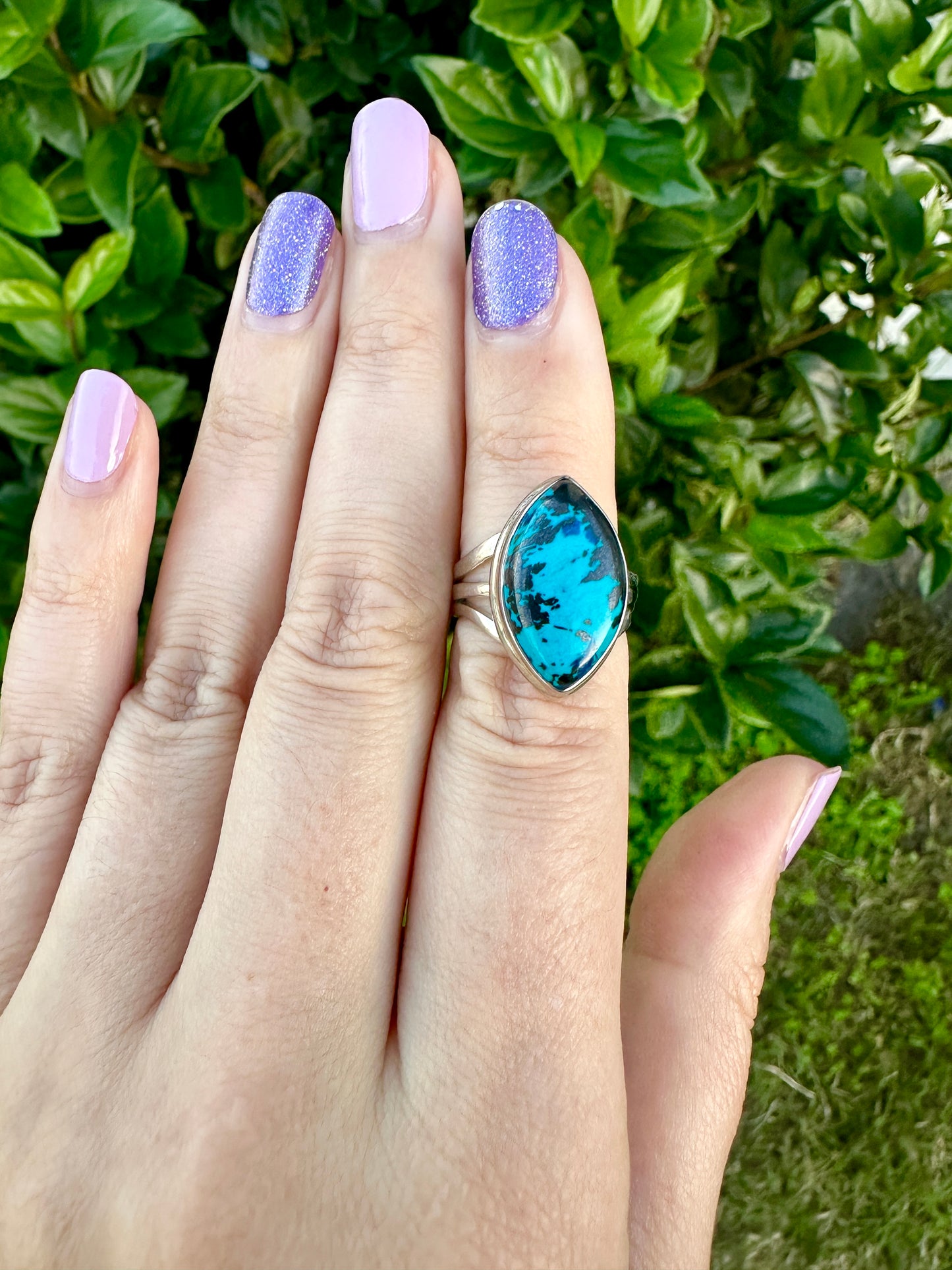 Exquisite Shattuckite Ring Size 6 - A Vibrant Statement of Intuition and Communication, Set in Elegant Design