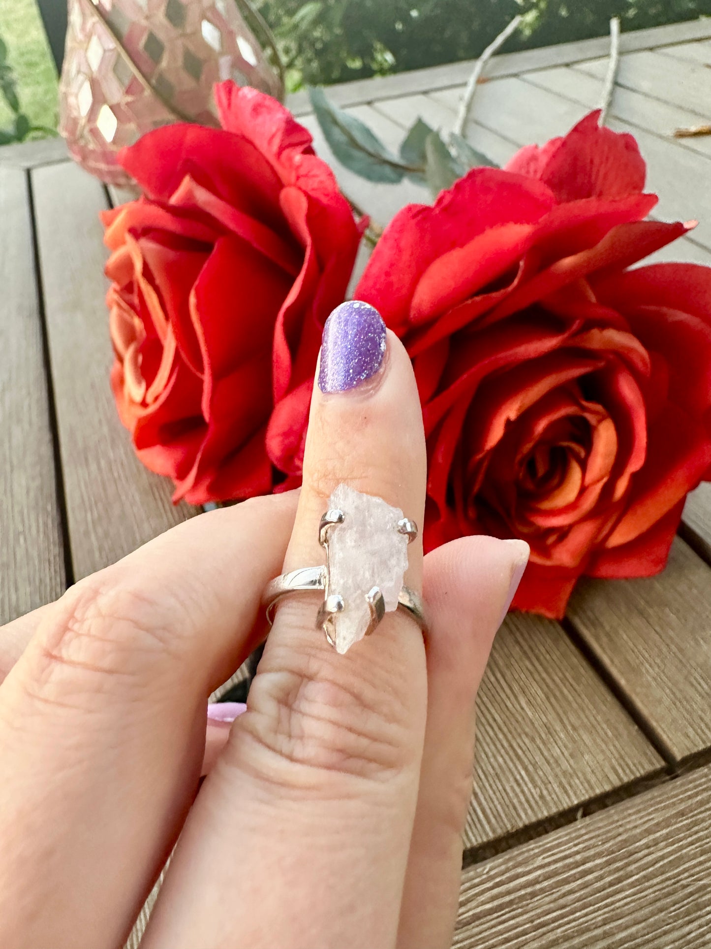 Delicate Kunzite Ring Size 6 - A Touch of Soft Pink Elegance for Love and Healing, Set in a Graceful Design