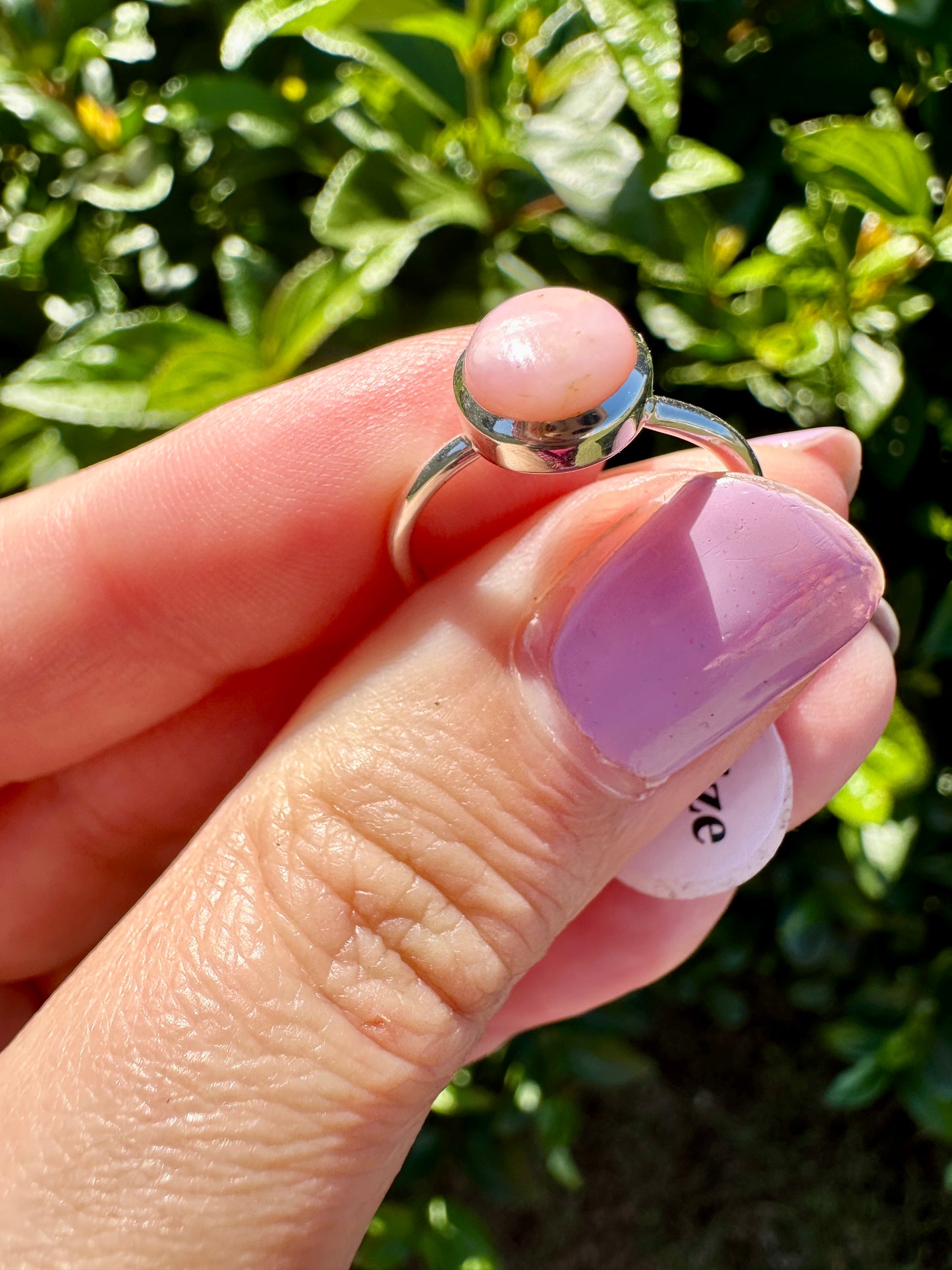 Pink Opal Ring Size 6, Delicate Handcrafted Gemstone Jewelry, Perfect Gift for Her, Sterling Silver Feminine Accessory, Unique Love Symbol