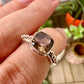 Elegant Smoky Quartz Sterling Silver Ring - Size 5, Sophisticated Jewelry for Grounding and Protection