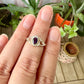 Amethyst Sterling Silver Ring Size 5.25 - Natural Gemstone Jewelry - Elegant Boho Style Statement Ring - Unique Gift for Her