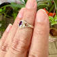 Amethyst Sterling Silver Ring Size 5.25 - Natural Gemstone Jewelry - Elegant Boho Style Statement Ring - Unique Gift for Her