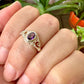 Amethyst Sterling Silver Ring Size 5.25 - Natural Gemstone Jewelry - Elegant Boho Style Statement Ring - Unique Gift for Her