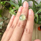 Sterling Silver Prehnite Ring Size 6.25 - Natural Gemstone Jewelry - Elegant Boho Style Statement Ring - Unique Gift for Her