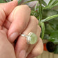 Sterling Silver Prehnite Ring Size 6.25 - Natural Gemstone Jewelry - Elegant Boho Style Statement Ring - Unique Gift for Her