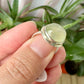 Sterling Silver Prehnite Ring Size 6.25 - Natural Gemstone Jewelry - Elegant Boho Style Statement Ring - Unique Gift for Her