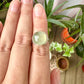 Sterling Silver Prehnite Ring Size 6.25 - Natural Gemstone Jewelry - Elegant Boho Style Statement Ring - Unique Gift for Her