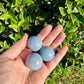 Angelite Spheres 28mm - Serene Blue Angelite Crystal Balls for Healing, Meditation, and Spiritual Decor