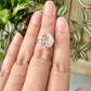 Raw Kunzite Sterling Silver Ring Size 7 - Natural Gemstone Jewelry - Elegant Boho Style Statement Ring - Unique Gift for Her