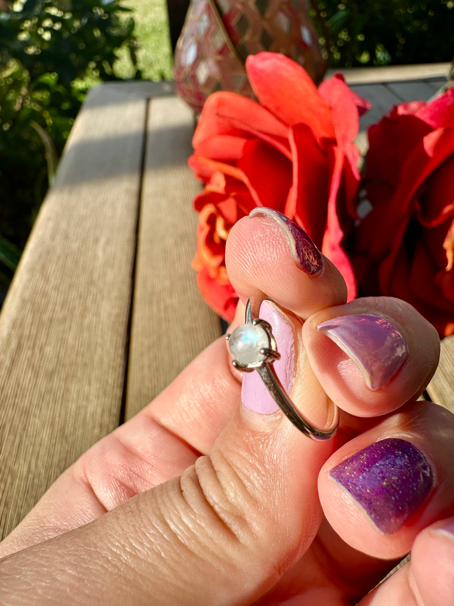 Beautiful Sterling Silver Moonstone Ring Size 6, Captivating Handcrafted Gemstone Jewelry, Mystical Lunar Inspired Accessory, Unique Gift Idea