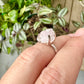 Raw Kunzite Sterling Silver Ring Size 7 - Natural Gemstone Jewelry - Elegant Boho Style Statement Ring - Unique Gift for Her