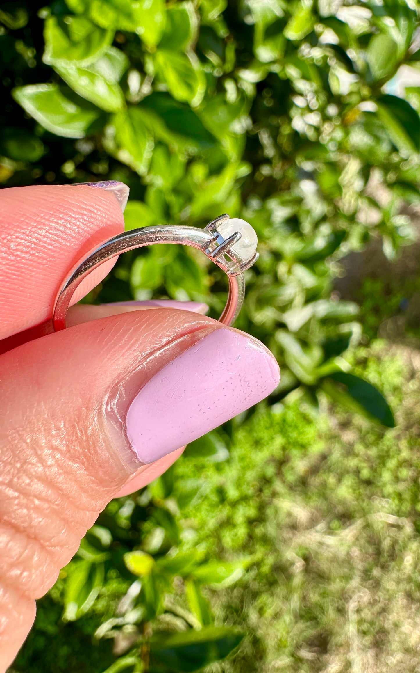 Beautiful Sterling Silver Moonstone Ring Size 6, Captivating Handcrafted Gemstone Jewelry, Mystical Lunar Inspired Accessory, Unique Gift Idea