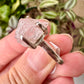 Raw Kunzite Sterling Silver Ring Size 7 - Natural Gemstone Jewelry - Elegant Boho Style Statement Ring - Unique Gift for Her