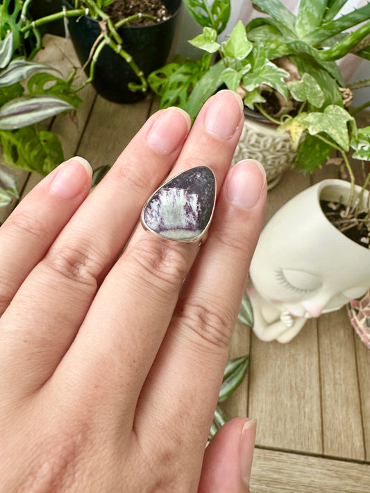 Sterling Silver Kammererite Ring Size 7 - Elegant Gemstone Jewelry for Special Occasions and Everyday Elegance