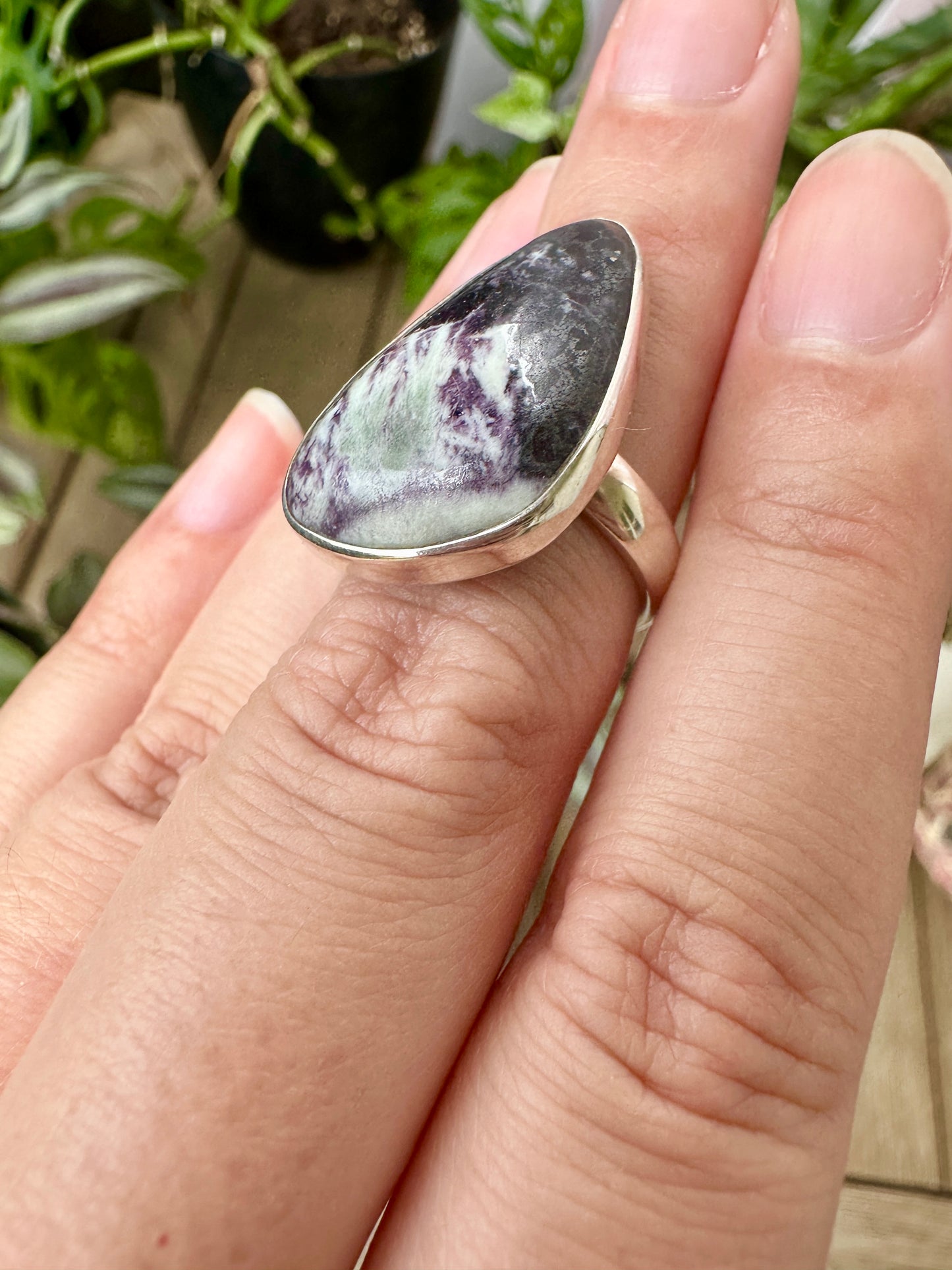 Sterling Silver Kammererite Ring Size 7 - Elegant Gemstone Jewelry for Special Occasions and Everyday Elegance