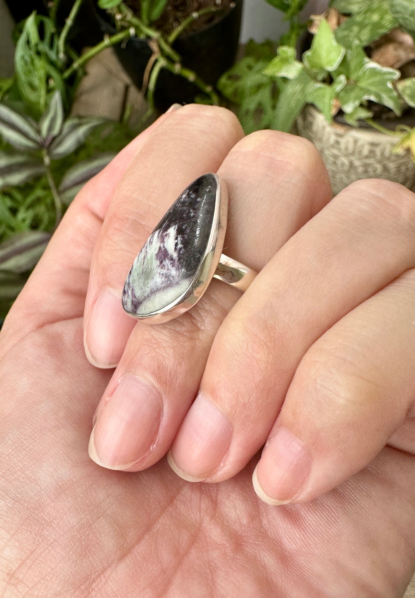 Sterling Silver Kammererite Ring Size 7 - Elegant Gemstone Jewelry for Special Occasions and Everyday Elegance