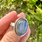 Sterling Silver Kyanite Ring Size 7.75 - Natural Gemstone Jewelry - Elegant Boho Style Statement Ring - Unique Gift for Her