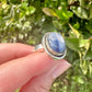 Sterling Silver Kyanite Ring Size 7.75 - Natural Gemstone Jewelry - Elegant Boho Style Statement Ring - Unique Gift for Her